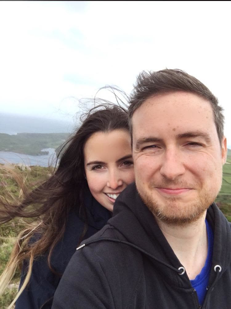 Windswept selfie on an Irish headland