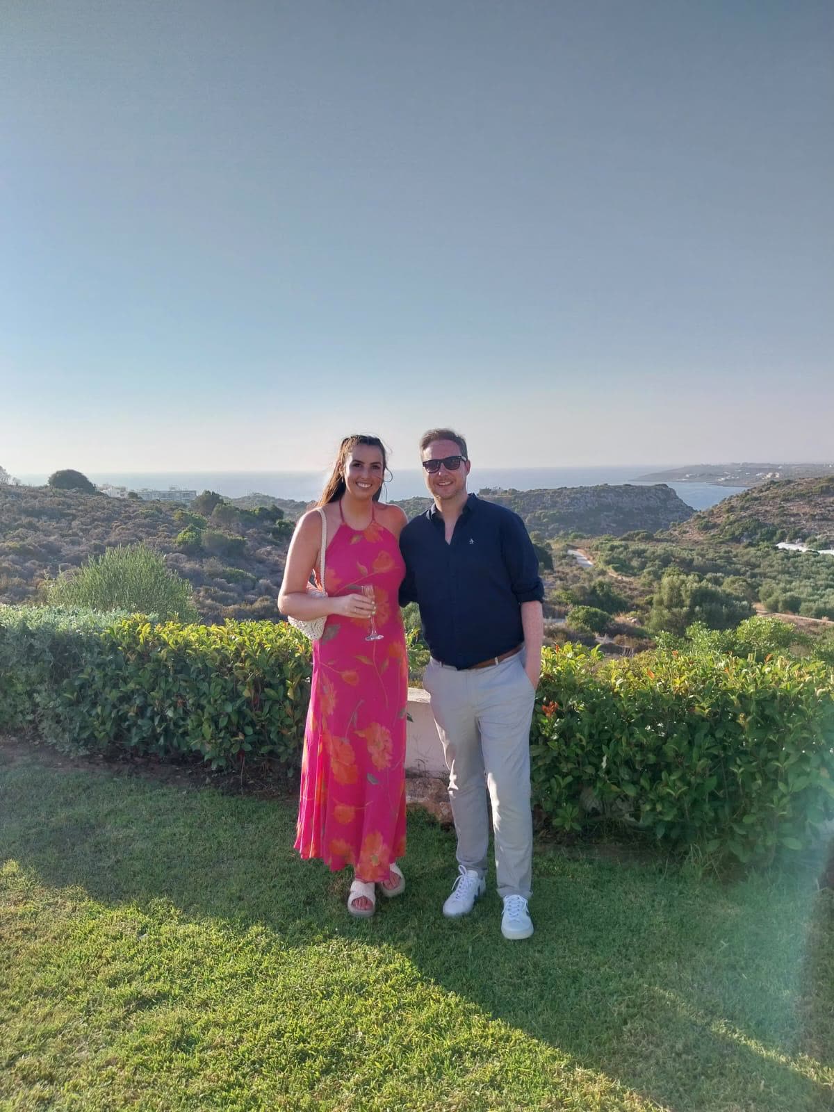 On a Greek hillside above the sea